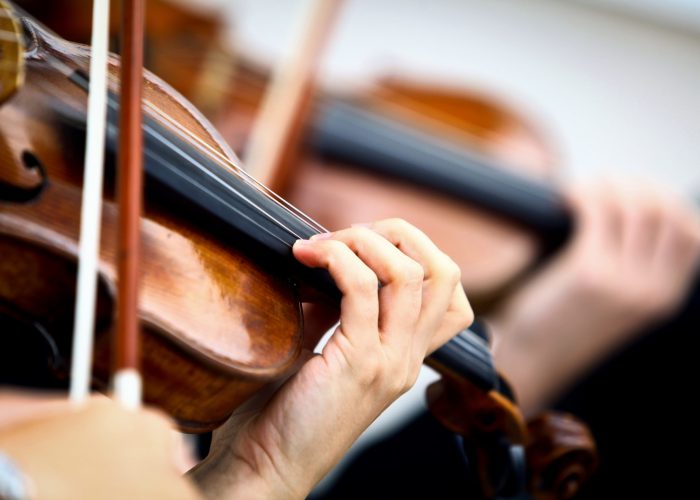 playing violin